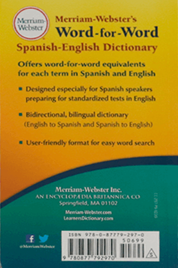 The Merriam-Webster Word-for-Word Spanish-English Dictionary-rev